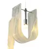 Lustre de Vidro Nuvem de Luxo Leve Italiano Estilo Francês Creme Lâmpadas para Sala de Estar Modernas Simples Atmosféricas Lâmpadas para Sala de Jantar de Villa