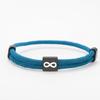 Pulsera Multicolor de Cuerda Milán con Punto Cruzado Símbolo de Infinito Letras de Acero Inoxidable Negro Ajustable Pulsera de Cuerda Trenzada