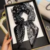 Bufanda de seda cuadrada de seda, bufanda fina de alta calidad para mujer, elegante bufanda con estampado, protección para el cuello, bufanda decorativa, venta al por mayor
