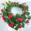 Rosa Artificial Flor Falsa Enredadera Francesa Boda Decoración de Seda Planta Artificial Flor Enredadera Tira de Flores Decorativa