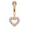 Amazon AliExpress Hot Selling Aço Inoxidável Umbigo Anel Europa e América Zircão Unhas de Umbigo Piercing Ouro Rosa em estoque
