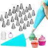 Amazon Conjunto de Bicos para Decoração com 42 Peças, Bico para Decorar Bolo, Bico para Decorar em Formato de Grama, Saco de Confeitar Eva