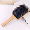 En stock Peine de Haya Peine de Aire Peine Masajeador de Cabello Peine de Madera Sin Estampado Esponjoso Portátil Cabeza Peine de Cápsula de Aire