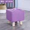 Taburete pequeño Madera maciza Hogar Silla pequeña Tela moderna Taburete de mesa de café Taburete de sofá para adultos Taburete bajo Banco pequeño creativo