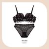 Sutiã feminino sexy de renda com aro, meia-taça anti-queda, top push-up para seios pequenos, suporte, modelador, sutiã versátil