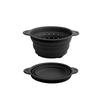 Cesta de Drenagem de Silicone Amazon Coador Dobrável de Aço Inoxidável Cesta de Vegetais para Pia de Cozinha Cesta de Frutas Doméstica Retrátil