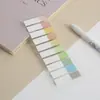 Adesivos de índice Morandi em duas cores semitransparentes, etiquetas de classificação escrevíveis, marcadores de notas para estudantes, papelaria no atacado