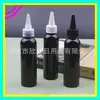Botella negra de punta 120ml botella dispensadora de loción 120ML tapa de punta botella para medicina líquida botella de punta para aceite esencial botella para pintura con arena