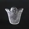 Suporte de Velas de Vidro Transparente com Folha de Cinco Pétalas Queimador de Incenso Suporte de Cera Abajur de Pétalas Acessórios de Lâmpada Artesanal Suporte de Lâmpada Suporte de Velas