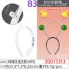 1.3 Diadema Negra sin Dientes en Forma de Esquina Diadema de Plástico en Blanco Base Baja Accesorios de Joyería Navideña DIY Superer