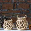 Lanterna de Vime Vintage para Mesa de Bar e Café Lâmpada de Velas Adereços para Fotografia Noturna e Hanfu