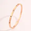 Pulsera Clásica de Acero de Titanio para Mujer Bestseller Transfronterizo de Amazon Pulsera de Lujo Ligero de Moda Regalo para Mejor Amiga Pulsera de Oro con Diez Diamantes