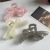 Presilha Elegante e Simples de Tubarão com Laço para Mulheres, Pinça de Cabelo Grande com Acabamento de Luxo, Prendedor de Cabelo para Meio Preso na Parte de Trás da Cabeça, Presilha de Acessório de Cabelo para Mulheres