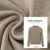 Camiseta base clásica mejorada Ankela de algodón rojo con cuello semi-alto para otoño e invierno, simple y cálida para ir al trabajo, adecuada para usar como capa exterior o interior para mujeres