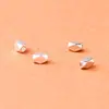 Plata s925 plata lisa cuentas de arroz cortadas cuentas de oliva cuentas de plata cuentas sueltas venta al por mayor material para accesorios de pulsera de plata rota