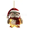Colgante Decorativo de Árbol de Navidad Plano de Acrílico Nuevo Transfronterizo Colgante Decorativo de Gato de Dibujos Animados Lindo