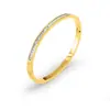 Pulsera de Acero de Titanio para Mujer, No se Desvanece, Moderna, Versátil, Lujo Ligero, Sensación de Alta Gama, Cierre de Acero Inoxidable, Pulsera Incrustada con Diamantes