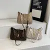 Popular Bolso de Axila con Estampado Retro para Mujer 2025 Nuevo Bolso de Hombro de Moda Primavera y Verano Bolso de Mano Sencillo y a la Moda