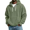 Nueva chaqueta con capucha de color liso con cremallera para hombre de estilo europeo y americano, sudadera versátil de moda deportiva casual de moda para hombre