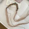 Estilo Étnico Bohemio Cuerda de Cintura Tejida con Cuentas para Mujer Combinación Universal Estilo Ins Moda Accesorios para el Cabello con Cinturón para Vestido