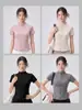 Ropa de yoga con cintura reductora, cierre completo, manga corta, paneles de malla en la espalda, diseño ergonómico curvo elegante, transfronterizo