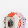 Para Apple Watch Ultra 8ª Geração Pulseira Marinha Bicolor 49mm Relógio de Silicone com Anel Duplo