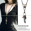 Colar Cruz de Prata Nicho Coreano Corrente de Suéter Longa Punk Retrô Moda Elegante Versátil