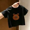 Camiseta Infantil de Manga Corta con Estampado 3D de Oso de Dibujos Animados para Niños y Niñas Camiseta Genial de Moda para Niños Pequeños Top Casual Elegante