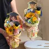 Papel de Envoltura para Ramo de Temporada de Graduación 2026 Láminas con Forma Estampadas con Foil Dorado Materiales Hechos a Mano para Manualidades Floristería