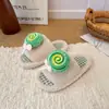 Pantuflas de Cuadros Peludas Lindas para Niños 2026 Otoño/Invierno Nuevas para Interior del Hogar Cálidas Antideslizantes de Una Tira Felpa Algodón