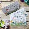 Sobres Florales Frescos Estilo Vintage de Papel Kraft Transfronterizos con un Toque de Lujo, Tarjetas de Felicitación Románticas Escritas a Mano, Tarjetas de Invitación