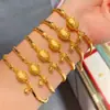 Joia Dourada Estilo Loja de Ouro, Pequena e Fofa, Pulseira Dourada Imitação Forma de Tubo Curvo Gato Kt com Design de Alto Padrão