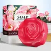 Jabón de Aceite Esencial de Rosa Natural Sadoer Todo en Inglés Jabón Artesanal para Limpieza Corporal Jabón Universal Venta al por Mayor de Comercio Exterior Transfronterizo