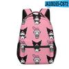 Mochila Escolar Animada de Dibujos Animados 3D Nueva Estampada Alrededor de Sanrio Kuromi Kuromi Alrededor de Estudiantes de Primaria