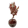 Árbol de Cristal al por Mayor Árbol de la Fortuna de Cristal Amarillo con Base de Vidrio, Árbol Banyan de Cristal, Decoración de Adorno para el Hogar y la Oficina que Mejora la Fortuna