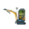 Exportado a Rusia, excavadora HT18 con cabina totalmente cerrada, miniexcavadora todoterreno, excavadora para demolición interior