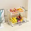 Prateleira de cesta de frutas, organizador de armazenamento de mesa multicamadas para guardar frascos de temperos, cestas de vegetais, cestas de frutas e temperos de vegetais