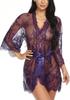 Ropa Interior Sexy Nueva Europea y Americana Ropa de Dormir Sexy de Encaje Kimono para Mujer Ropa Interior de Muñeca Pijama de Malla