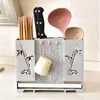 Portapalillos de Pared para Uso Doméstico, Contenedor de Palillos sin Taladro con Drenaje, Caja Gruesa para Guardar Utensilios de Cocina y Cucharas, Gran Capacidad