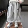 Pantalones jogger bordados con el abecedario para niños, colección primavera-otoño 2026, pantalones largos casuales para bebés, pantalones deportivos para niños estilo coreano