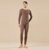 Conjunto de Ropa Interior Térmica de Lyocell para Otoño e Invierno para Hombre, Tops y Pantalones Térmicos Gruesos con Forro Polar, Capa Base Delgada a Prueba de Frío para Mujer