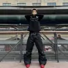 Insignia de estilo callejero americano bordado con letras estampado polo manga larga para hombre otoño nicho diseño versátil Camiseta Yabi
