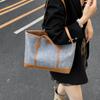 Bolsa Feminina Grande Capacidade Estilo Simples Popular Nova Tendência 2025 Bolsa de Ombro Casual para Aula e Trabalho Bolsa Tote