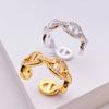 Anillo de Nariz de Cerdo con Incrustaciones de Diamantes Estilo Frío para Mujer Estilo Simple Japonés y Coreano Anillo de Diamantes Mosan Hip-hop de 18k Joyería Chapada en Oro