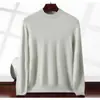 Suéter Básico de Cachemira para Hombre con Cuello Medio Regalo para Padres Suéter de Cuello Medio para el Trabajo Moda para Ir al Trabajo Casual