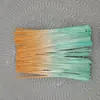Cor gradiente bambu feito à mão jardim de infância DIY tecido tingido bambu leque de bambu pacote de material para barco de bambu bambu