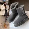 Botas de Algodón con Suela Gruesa para Aumentar la Altura y Forro de Felpa, Engrosadas para Calidez, Zapatos de Mujer, Nuevo Modelo 2026, Botas de Nieve de Doble Uso Invernal para Mujer