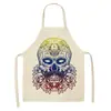 Delantal estampado de calavera de personalidad creativa de Halloween decoración de fiesta de calavera del Día de Muertos de México un lote