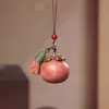 Palo de rosa rojo Fresa Fruta Palo de rosa Vegetal Colgante Caqui Llavero Calabaza Accesorio Calabaza Accesorio Naranja Colgante