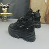 Zapatillas Deportivas Blancas de Tacón Súper Alto de 14 cm para Mujer, Otoño e Invierno 2025, Forradas de Borrego, Suela Gruesa, que Aumentan la Altura, Zapatos de Papá Modernos para Mujeres Bajitas